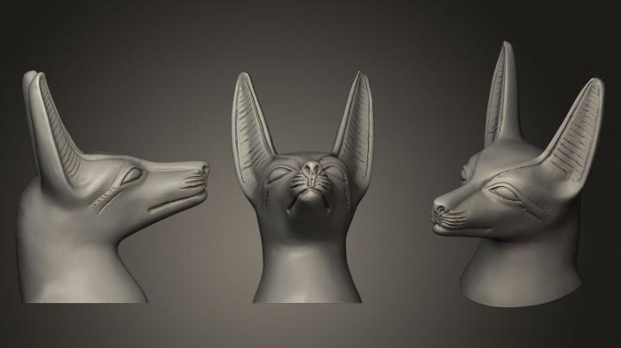 Masks and muzzles of animals (MSKJ_0155) 3D model for CNC machine